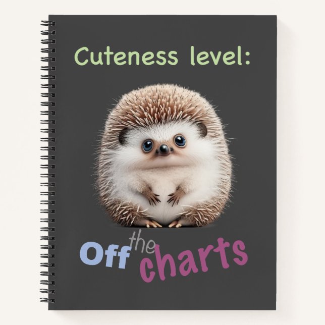 Cuaderno Cuidad de Hedgehog Nivel Cute Adorable Cita Gracio (Anverso)