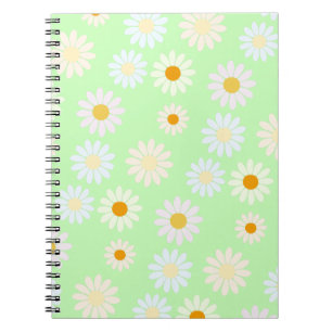 Cuaderno Cuidada acuarela colorido Daisy Pattern Green
