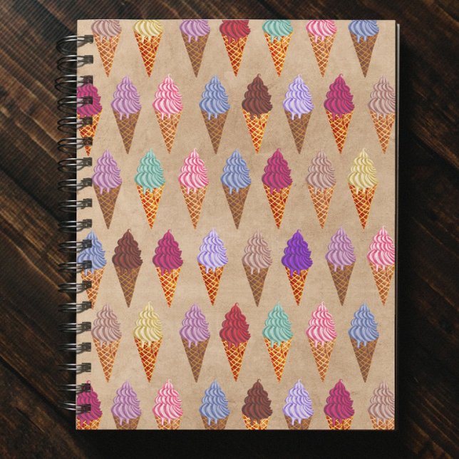 Cuaderno Cuidada acuarela Hielo Crema Patrón Fundido Verano (Subido por el creador)