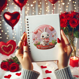 Cuaderno Cuidada bebé Rabbit valentine corazón love bloc de
