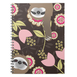 Cuaderno Cuidada colgando manchas marrón y jungla rosa