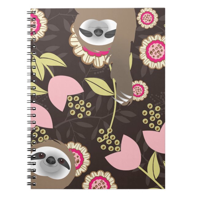 Cuaderno Cuidada colgando manchas marrón y jungla rosa (Frente)