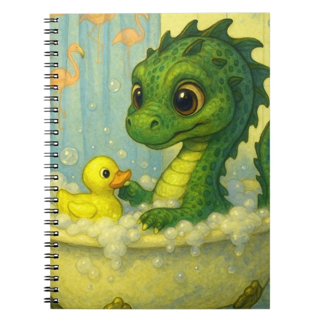 Cuaderno Cuidada gran ojo bebé mar serpiente burbuja fantas (Frente)