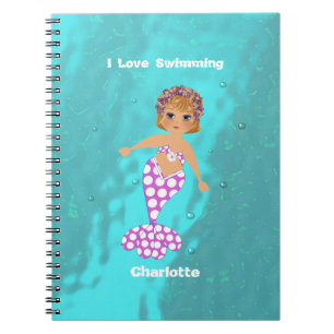 Cuaderno Cuidada, me encanta la sirena nadadora
