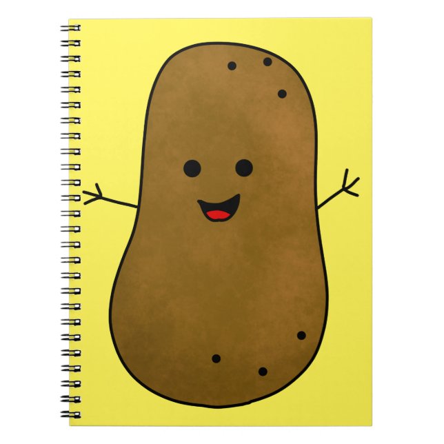Cuaderno Cuidada papa feliz, fondo amarillo (Frente)