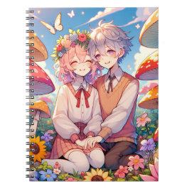 Cuaderno Cuidada Pareja Anime Whimsical Romántica