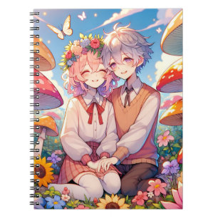 Cuaderno Cuidada Pareja Anime Whimsical Romántica