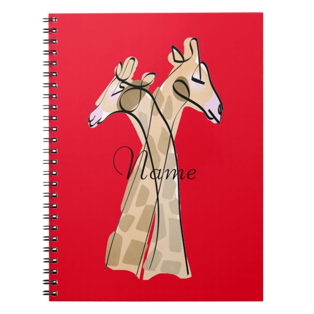 Cuaderno Cuidada pareja de jirafa Thunder_Cove (Frente)