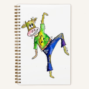 Cuaderno Cuidada y caprichosa vaca bailarina