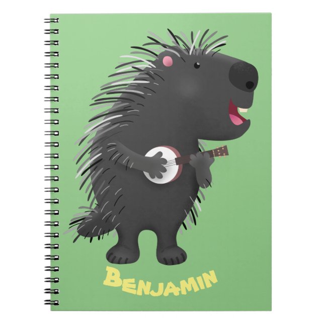 Cuaderno Cuidada y divertida jugada del personalizado del b (Frente)