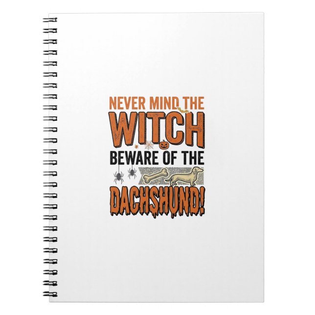 Cuaderno Cuidado Con La Camiseta De Bruja De Halloween De D (Frente)