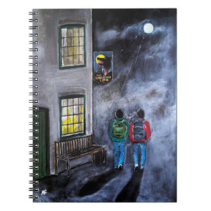 Cuaderno Cuidado con la pintura de la luna de Alfred Fox