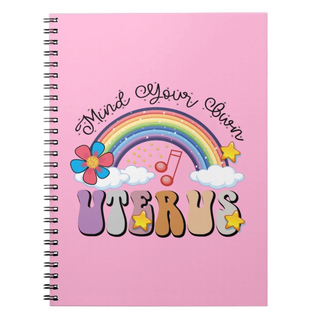 Cuaderno Cuidado con su propia Uterus Feminist Pro Choice R (Frente)