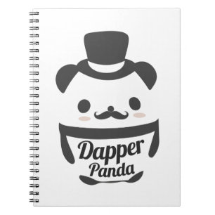 Cuaderno Cuidado Dapper Panda Con Sombrero Superior