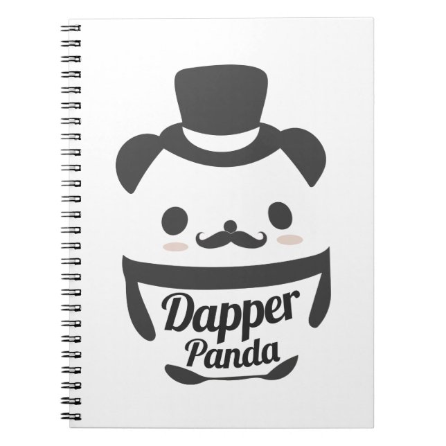 Cuaderno Cuidado Dapper Panda Con Sombrero Superior (Frente)