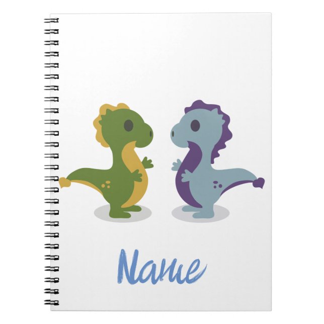 Cuaderno Cuidado par de dinosaurios Thunder_Cove (Frente)