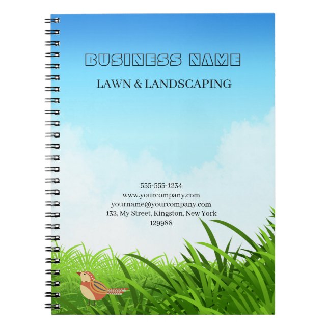 Cuaderno Cuidado Profesional de Césped Verde y Jardinería (Frente)
