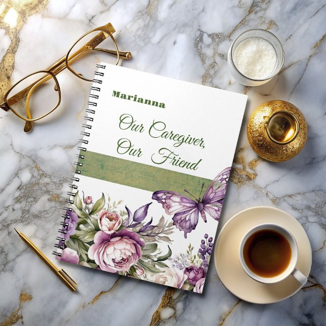 Cuaderno Cuidador Floral Púrpura de Algodón (Subido por el creador)
