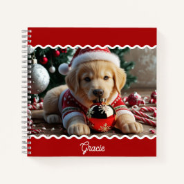 Cuaderno Cuidados Navidades Golden Retriever Puppy Personal
