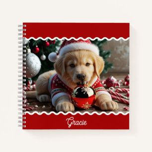 Cuaderno Cuidados Navidades Golden Retriever Puppy Personal