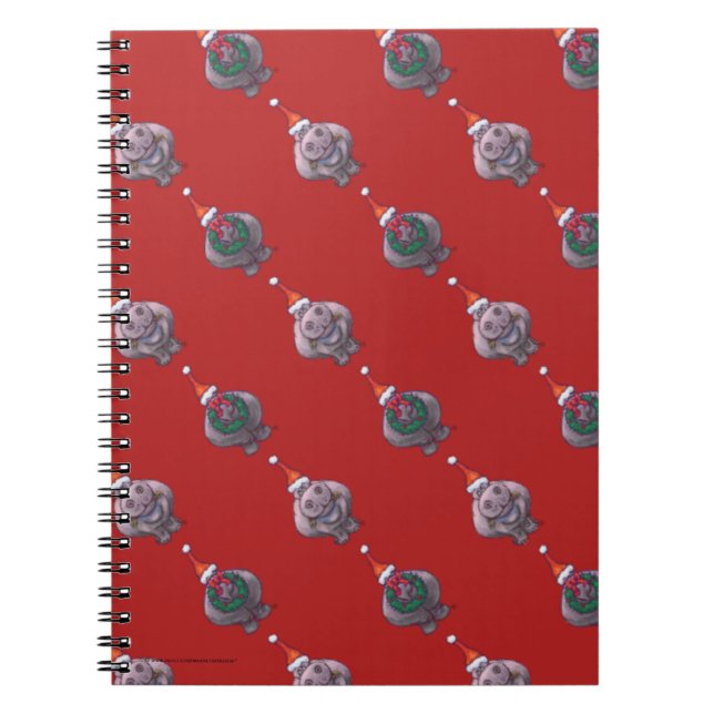 Cuaderno Cuidados patrones de cabeza y cola de hipopótamo e (Frente)