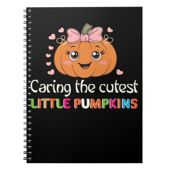 Cuaderno Cuidados por la enfermera de calabazas más guapa H (Frente)