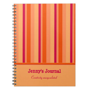 Cuaderno Cuidados rayas coloreadas diseño arándano portátil