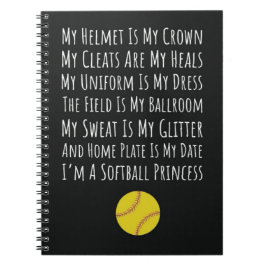 Cuaderno Cuidados Regalos De Softball Fastpitch Team Jugado