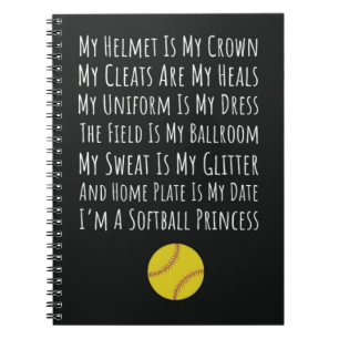 Cuaderno Cuidados Regalos De Softball Fastpitch Team Jugado