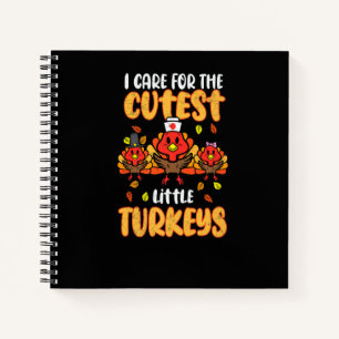 Cuaderno Cuidar Pavitos Enfermera Otoño Día de Acción de Gr