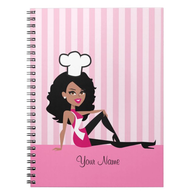 Cuaderno culinario del chica afroamericano (Frente)
