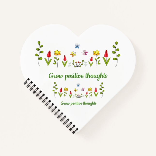 Cuaderno Cultiva flores de pensamientos positivos  (Anverso)
