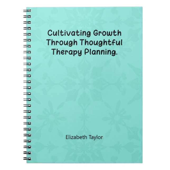 Cuaderno Cultivating Growth Through Thoughtful Therapy (Frente)