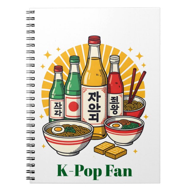 Cuaderno Cultura Pop Coreana Estampado en Pecho (Frente)