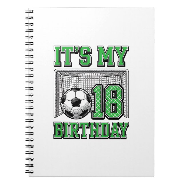 Cuaderno Cumpleaños 18 Fútbol Vintage (Frente)