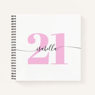 Cuaderno Cumpleaños 21 rosa