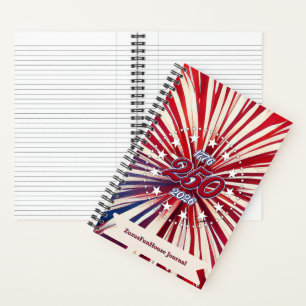 Cuaderno Cumpleaños 250 de América 1776-2026 Fuegos Artific
