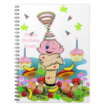 Cuaderno Cumpleaños Cupcake Rosa