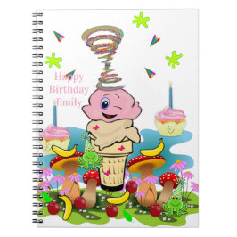 Cuaderno Cumpleaños Cupcake Rosa