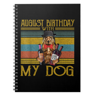 Cuaderno Cumpleaños De Agosto Con Mi Perro Irlandés Setter