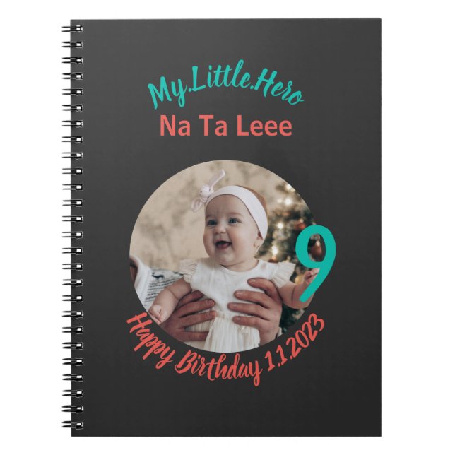 Cuaderno Cumpleaños de bebé personalizado con personalizado (Frente)