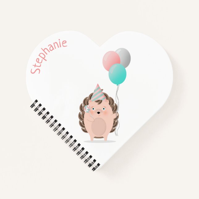 Cuaderno Cumpleaños de Cute Hedgehog (Anverso)