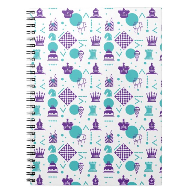 Cuaderno Cumpleaños de jugador de ajedrez (Frente)