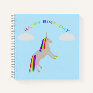Cuaderno Cumpleaños de la fantasía Unicornio Arcoiris y nub