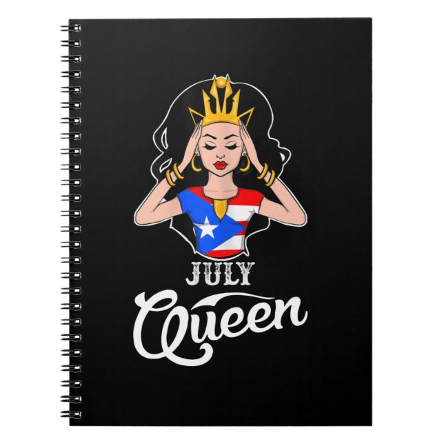 Cuaderno Cumpleaños De La Reina Puertorriqueña De Julio Par (Frente)