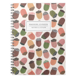 Cuaderno Cumpleaños de niña de bellota linda rosa 