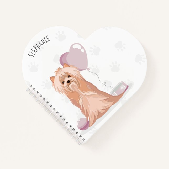 Cuaderno Cumpleaños del Terrier de Cute Yorkshire (Anverso)