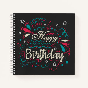 Cuaderno cumpleaños feliz decorativo
