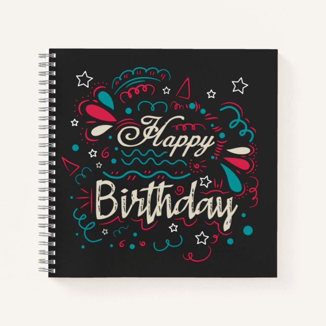 Cuaderno cumpleaños feliz decorativo (Anverso)