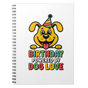 Cuaderno Cumpleaños impulsado por el amor perruno diseño